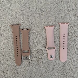 Pink and Tan Apple Watch Bands